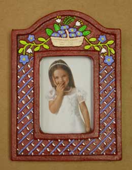 Mexican Ceramic Hand Painted Picture Frames